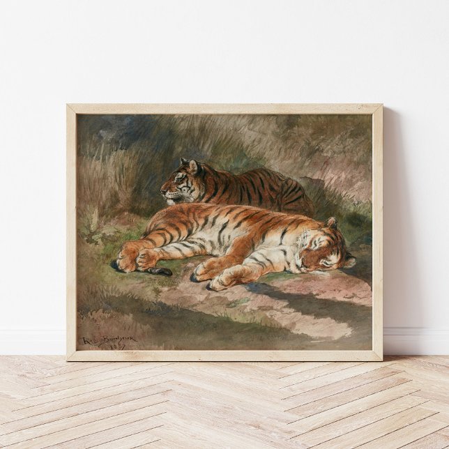 Póster Dos tigres reclinados | Rosa Bonheur (Subido por el creador)