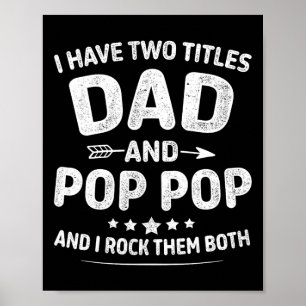 Póster Dos Títulos Papá Pop Fpr Día Del Abuelo