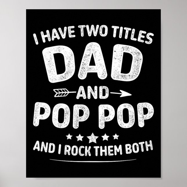Póster Dos Títulos Papá Pop Fpr Día Del Abuelo (Frente)