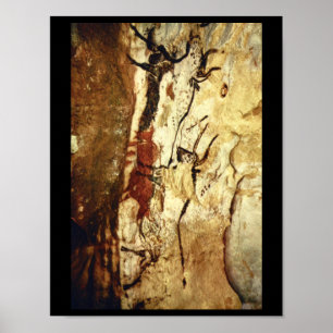 Póster Dos toros, Lascaux, Dordogne_Art de la antigüedad