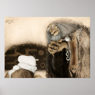 Póster Dos trolls, 1909 de John Bauer