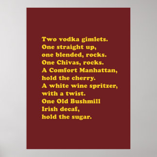 Póster Dos trucos de vodka