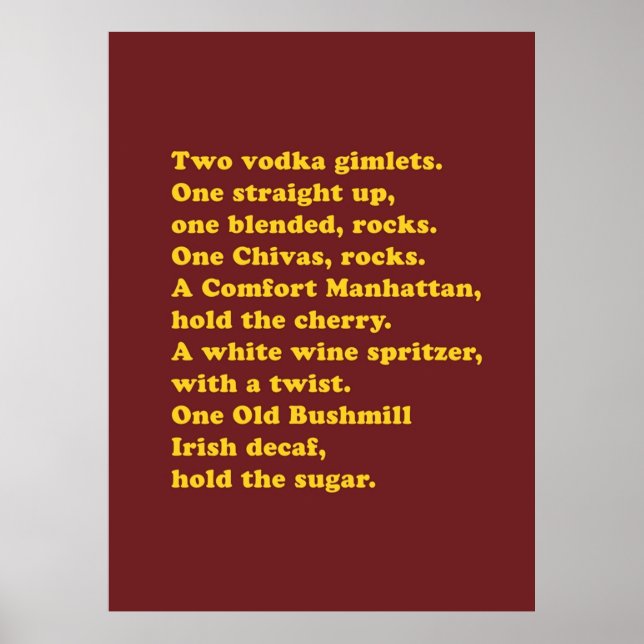 Póster Dos trucos de vodka (Frente)