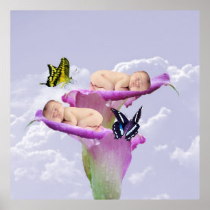 Póster Dos veces la alegría con el poster de los gemelos 