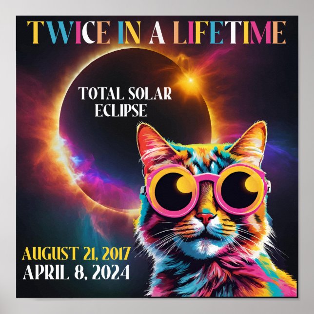 Póster Dos Veces Por Vida, Eclipse Solar Total 2024 Diver (Frente)