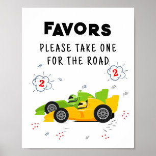 Póster Dos veloces Rótulos de cumpleaños favorecen a los 