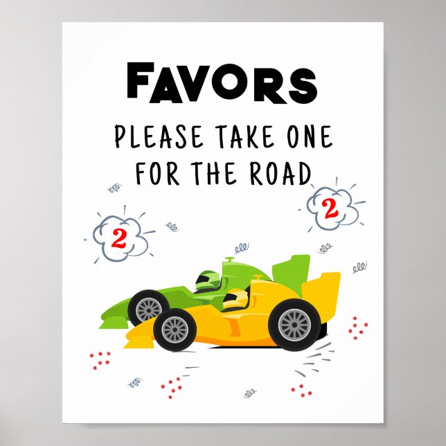 Póster Dos veloces Rótulos de cumpleaños favorecen a los  (Frente)