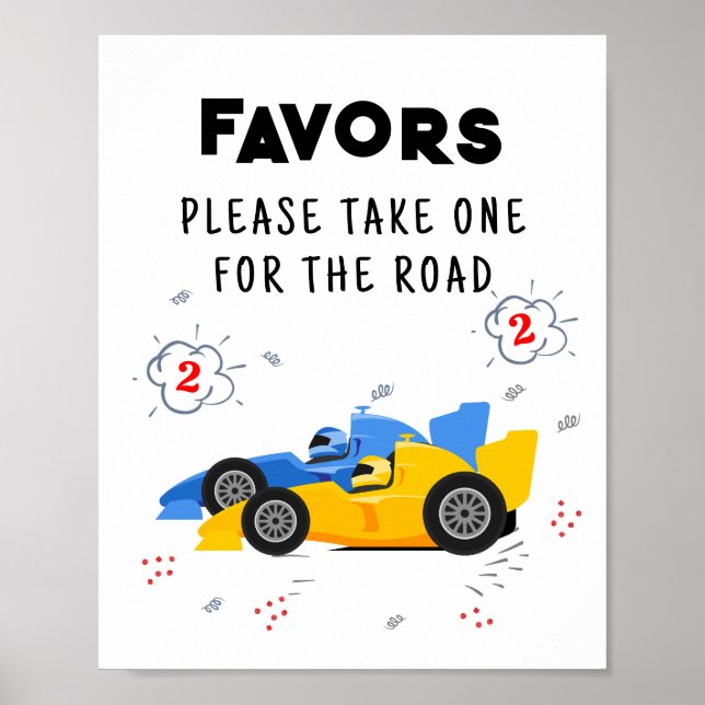 Póster Dos veloces Rótulos de cumpleaños favorecen a los  (Frente)