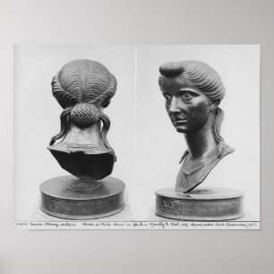 Póster Dos vistas de un busto de Livia