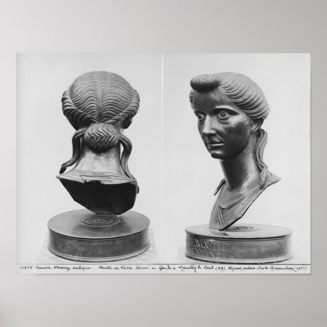 Póster Dos vistas de un busto de Livia (Frente)