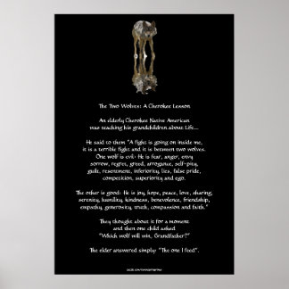 Póster DOS WOLVES CHEROKEE TALE Art Poster