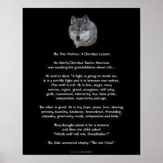 Póster DOS WOLVES CHEROKEE TALE Poster