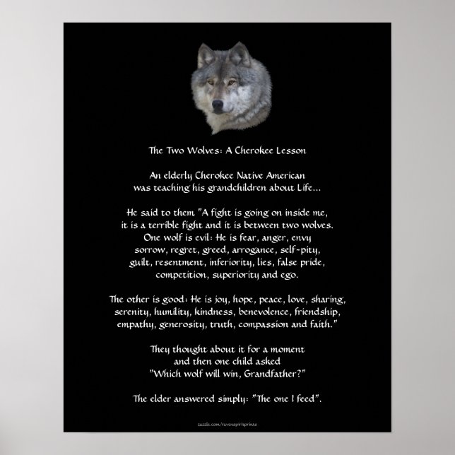 Póster DOS WOLVES CHEROKEE TALE Poster (Frente)