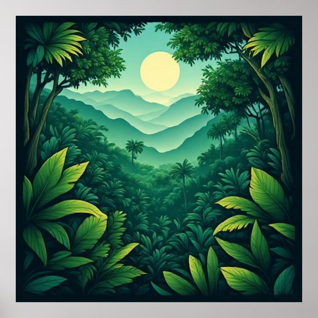 Póster Doscubierta de la Selva Tropical 🌿 (Frente)