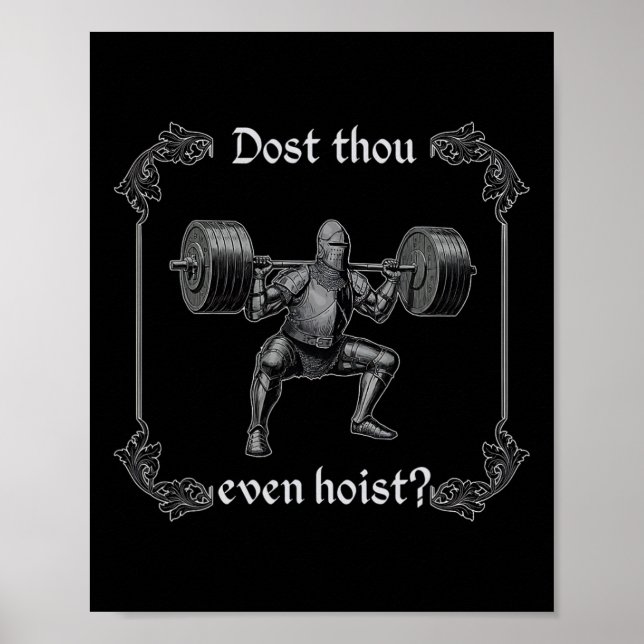 Póster Dost Thou Even Hoist Funny Gym Meme  (Frente)