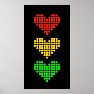 Póster Dot Heart Stoplight