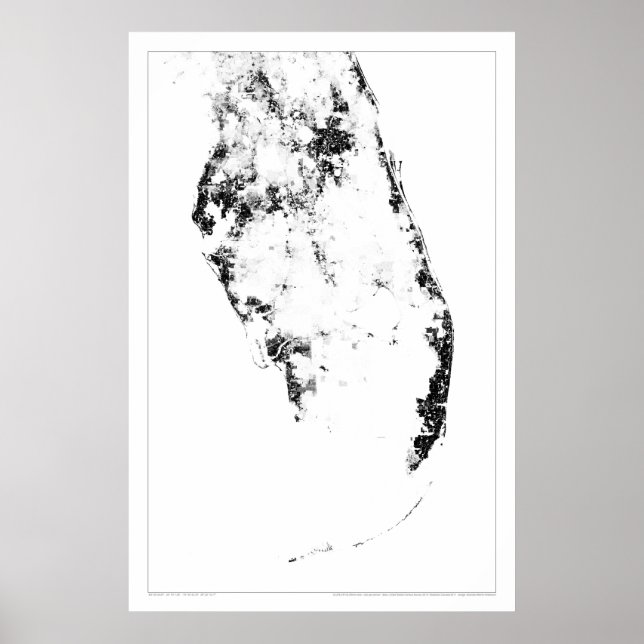 Póster Dotmap del Censo de Everglades (Frente)