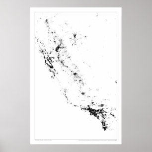 Póster Dotmap del Censo Urbano de California