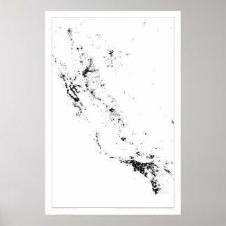 Póster Dotmap del Censo Urbano de California