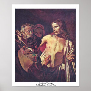 Póster Doubting Thomas By Honthorst Gerard Van