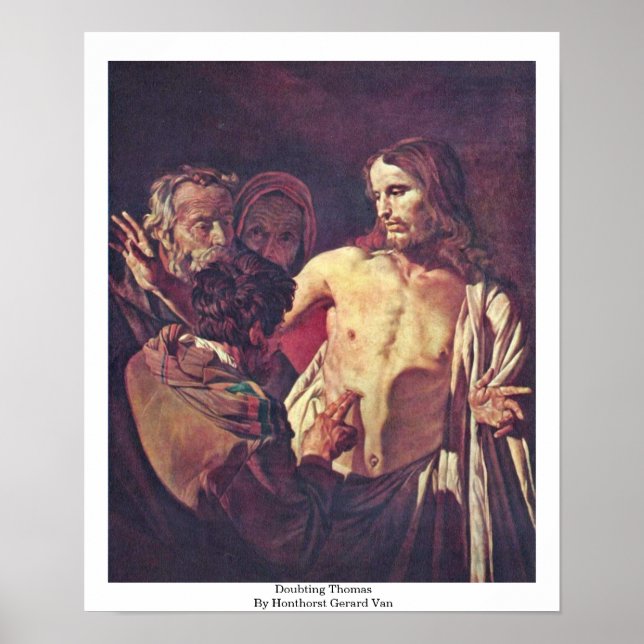 Póster Doubting Thomas By Honthorst Gerard Van (Frente)