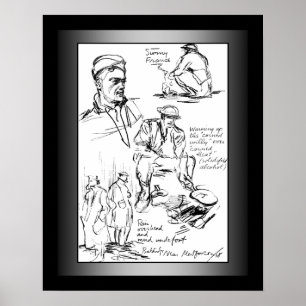 Póster Doughboys de Estados Unidos ~ Estrellas y rayas ~ 