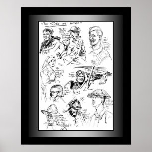 Póster Doughboys de Estados Unidos ~ Estrellas y rayas ~ 