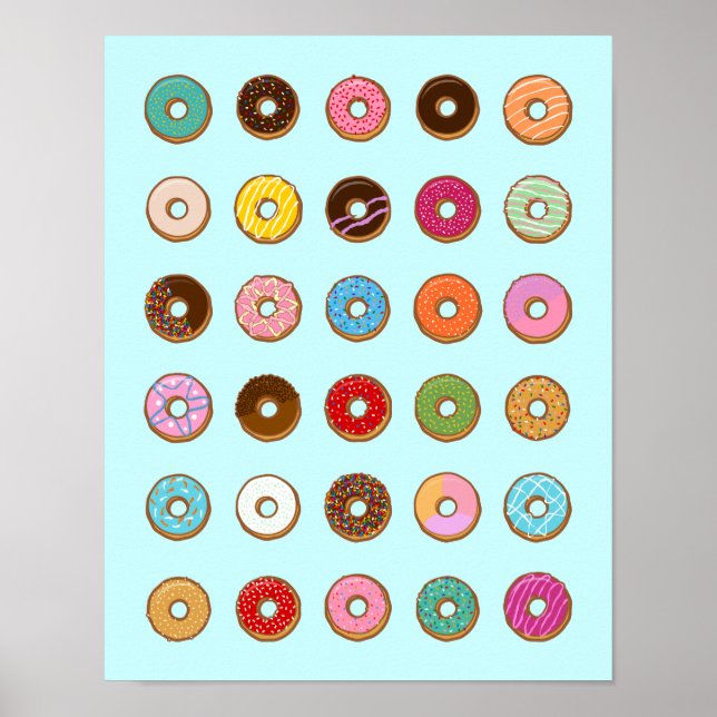 Póster Doughnut colorida (Frente)
