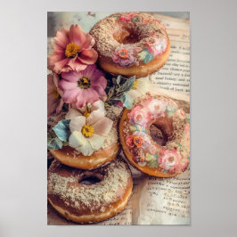 Póster Doughnut floral