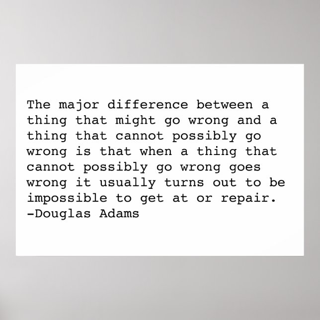 Póster Douglas Adams (Frente)