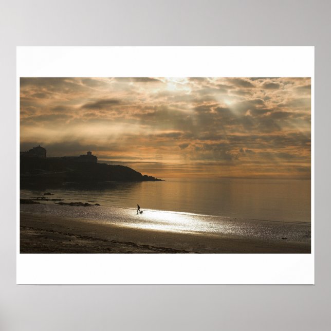 Póster Douglas Dog Walker al amanecer (Frente)