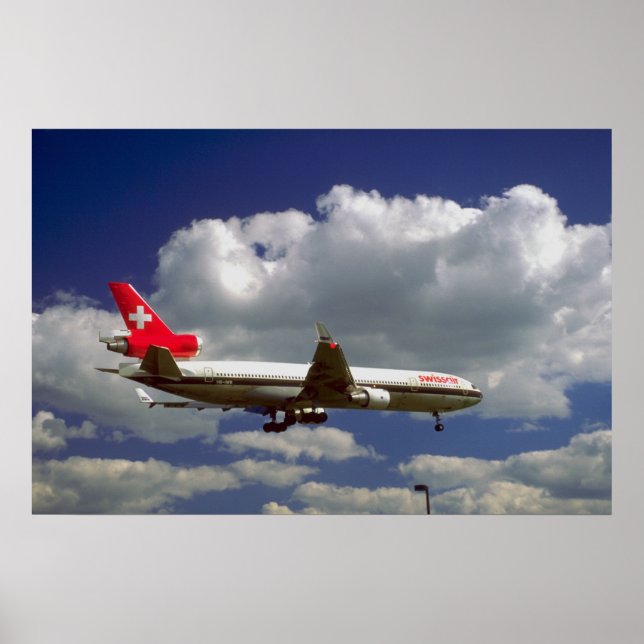 Póster Douglas MD-11 sobre el enfoque final (Frente)