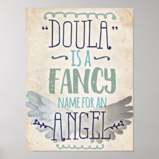 Póster Doula es un ángel