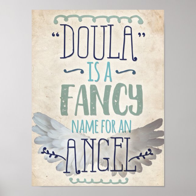 Póster Doula es un ángel (Frente)