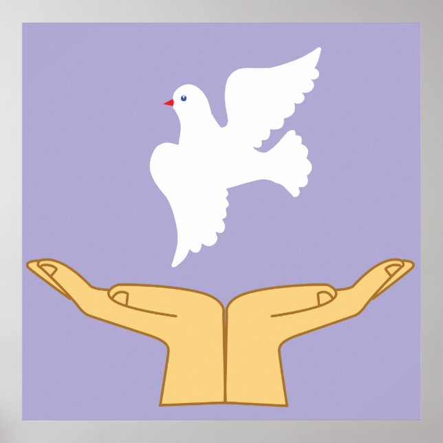Póster Dove Bird World Peace White (Frente)