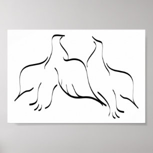 Póster Dove Couple Clipart