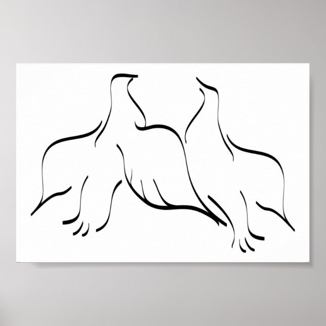 Póster Dove Couple Clipart (Frente)