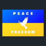 Póster Dove of Peace - Flag of Ukraine - Peace - Freedom<br><div class="desc">Flag of Ukraine - Dove of Peace - Peace - Freedom Support - Solidarity - Ukrainian Flag - Strong Together - Freedom Victory ! Let's make the world a better place - everybody together ! A better world begins - depends - needs YOU too ! You can transfer to 1000...</div>