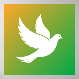Póster Dove Silhouette