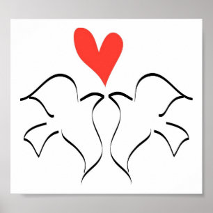 Póster Doves de amor