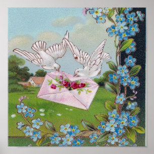 Póster Doves Deliver The Mail