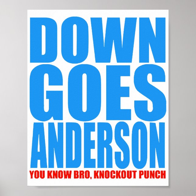 Póster Down Goes Anderson (Frente)