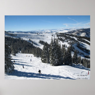 Póster downhill winter