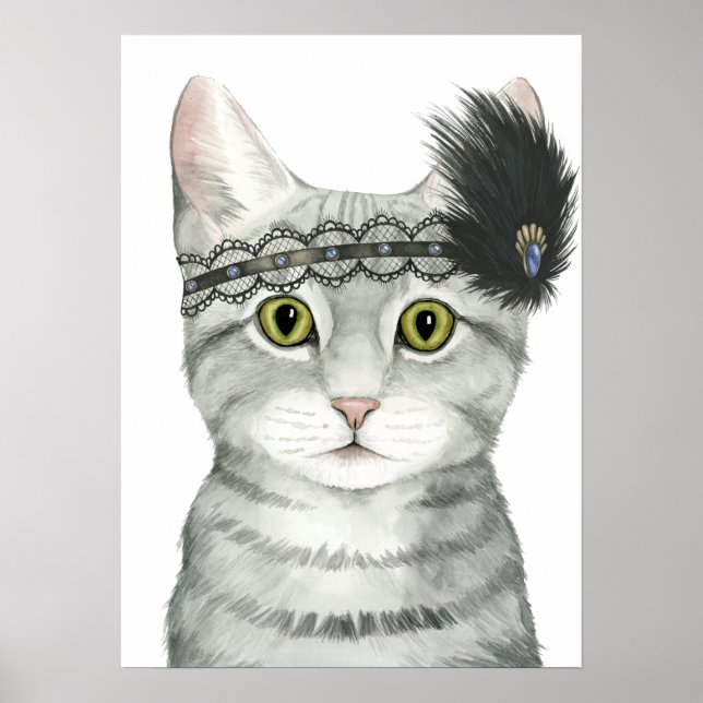 Póster Downton Cat | Bejeweled With Lace (Frente)
