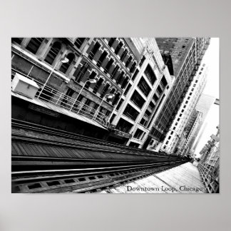 Póster Downtown Loop, Chicago