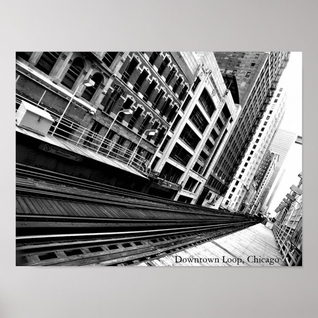 Póster Downtown Loop, Chicago (Frente)
