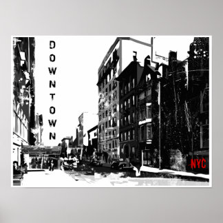 Póster Downtown Manhattan Poster
