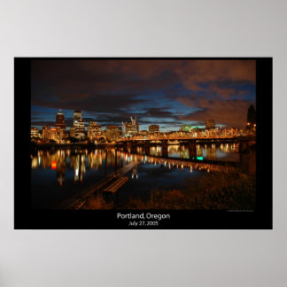 Póster Downtown Portland, Oregon