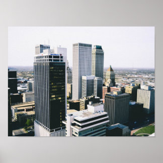 Póster Downtown Tulsa Skyline