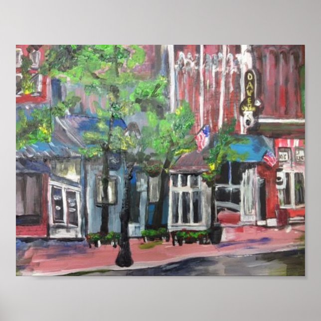 Póster "Downtown Willoughby, Ohio" por Willowcatdesign (Frente)